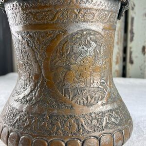 Antique Persian Copperwear Bucket w/Handle